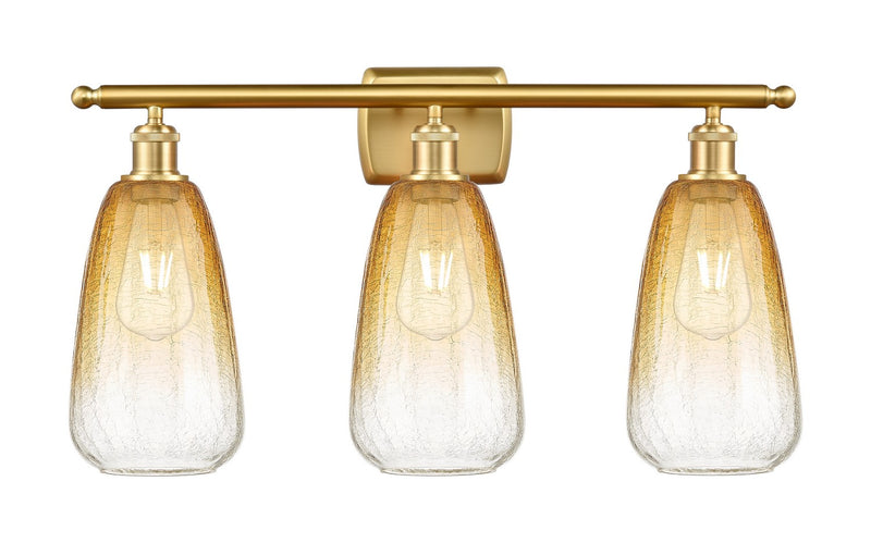Innovations 516-3W-SG-G480-6AM Three Light Bath Vanity, Satin Gold