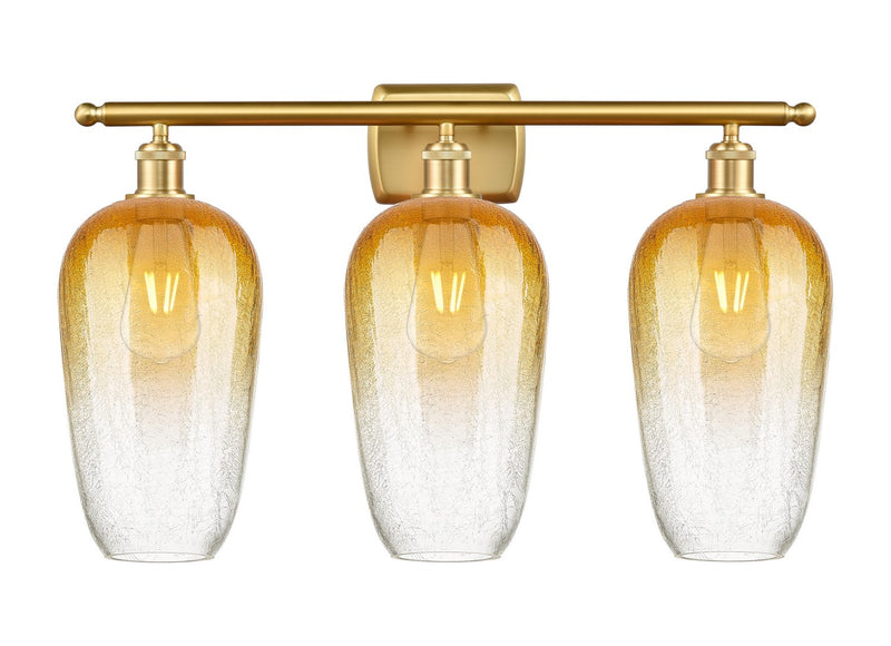 Innovations 516-3W-SG-G484-7AM Three Light Bath Vanity, Satin Gold