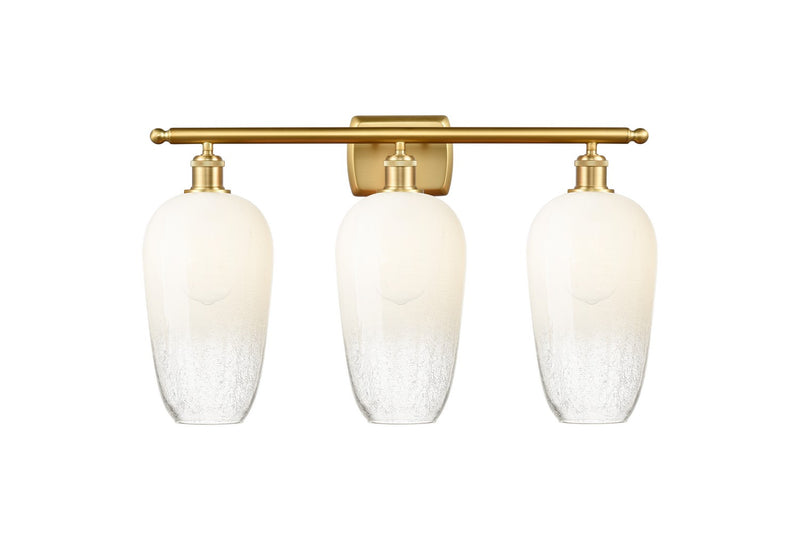 Innovations 516-3W-SG-G484-7OP Three Light Bath Vanity, Satin Gold