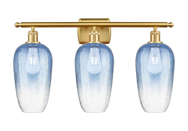 Innovations 516-3W-SG-G484-7SB Three Light Bath Vanity, Satin Gold