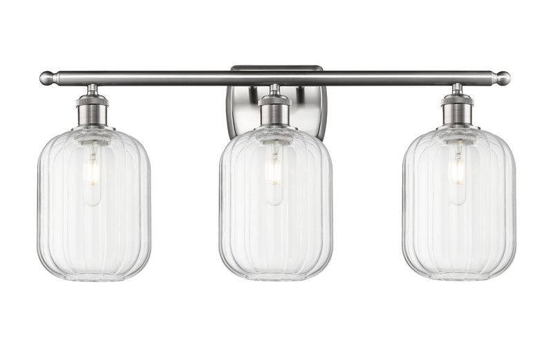 Innovations 516-3W-SN-G460-7CL Three Light Bath Vanity, Brushed Satin Nickel