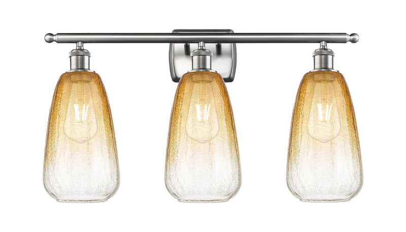 Innovations 516-3W-SN-G480-6AM Three Light Bath Vanity, Brushed Satin Nickel