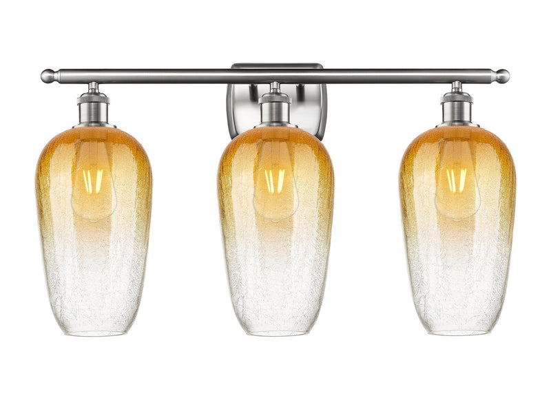Innovations 516-3W-SN-G484-7AM Three Light Bath Vanity, Brushed Satin Nickel