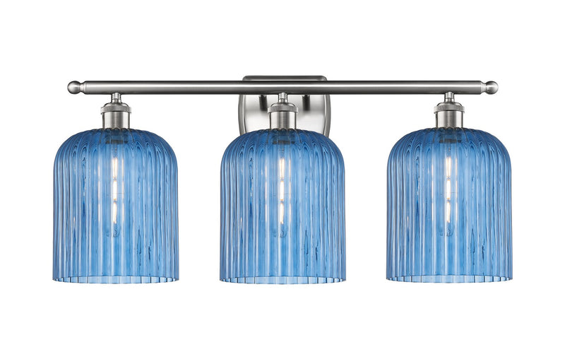 Innovations 516-3W-SN-G559-8BL Three Light Bath Vanity, Brushed Satin Nickel
