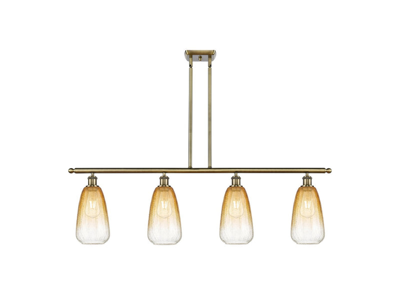 Innovations 516-4I-AB-G480-6AM Four Light Island Pendant, Antique Brass