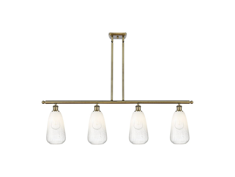 Innovations 516-4I-AB-G480-6OP Four Light Island Pendant, Antique Brass