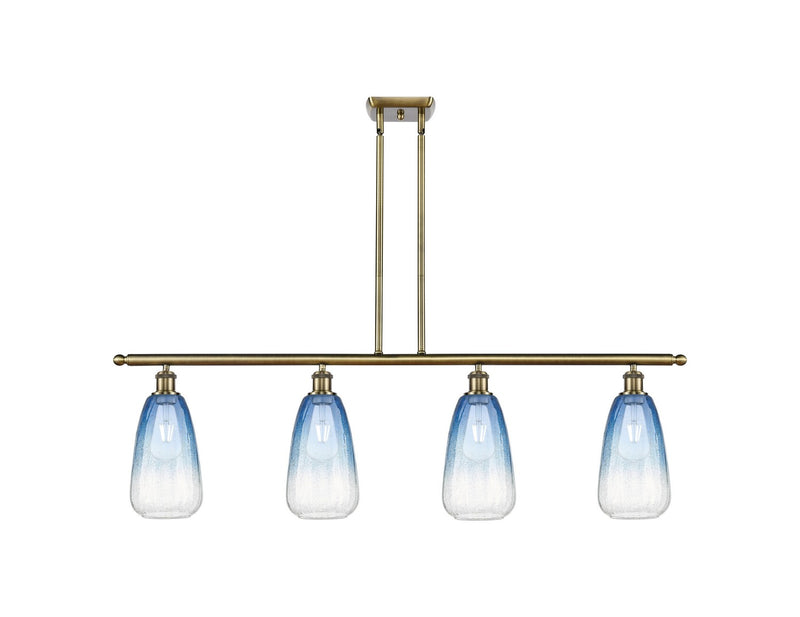 Innovations 516-4I-AB-G480-6SB Four Light Island Pendant, Antique Brass