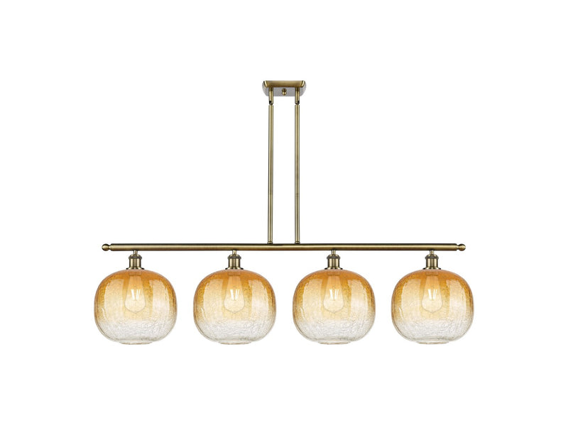 Innovations 516-4I-AB-G481-10AM Four Light Island Pendant, Antique Brass