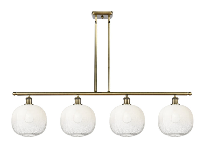 Innovations 516-4I-AB-G481-10OP Four Light Island Pendant, Antique Brass