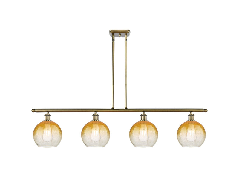 Innovations 516-4I-AB-G483-8AM Four Light Island Pendant, Antique Brass