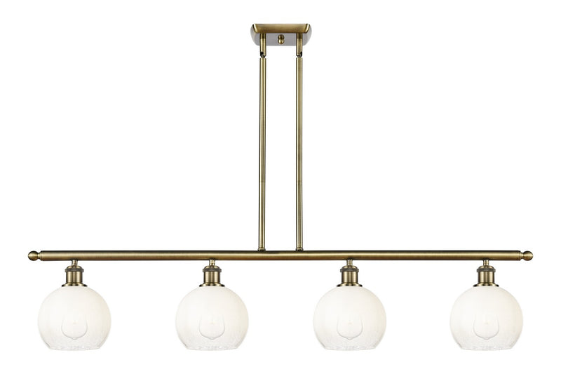Innovations 516-4I-AB-G483-8OP Four Light Island Pendant, Antique Brass
