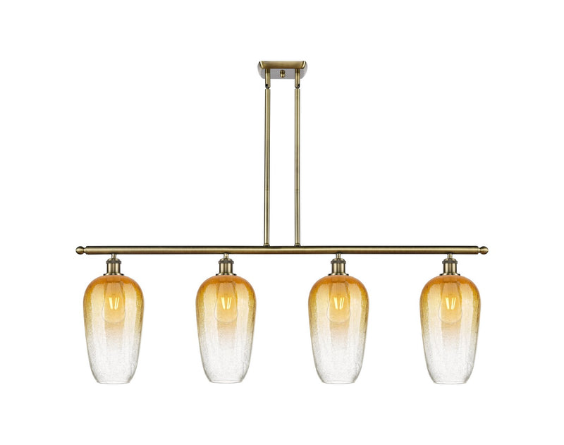 Innovations 516-4I-AB-G484-7AM Four Light Island Pendant, Antique Brass