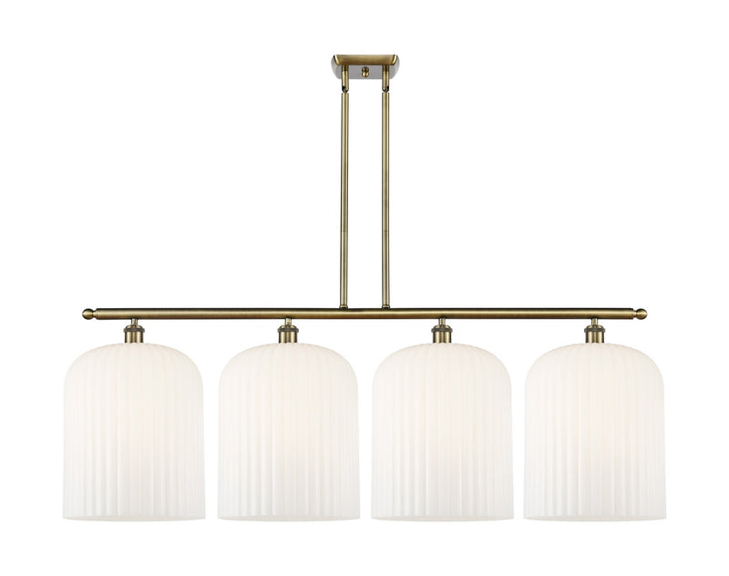 Innovations 516-4I-AB-G559-12GWH Four Light Island Pendant, Antique Brass