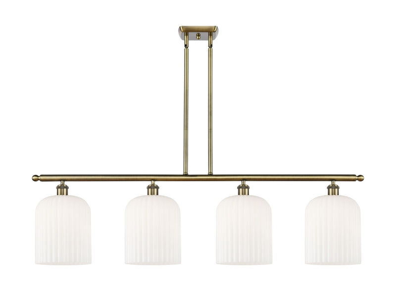Innovations 516-4I-AB-G559-8GWH Four Light Island Pendant, Antique Brass