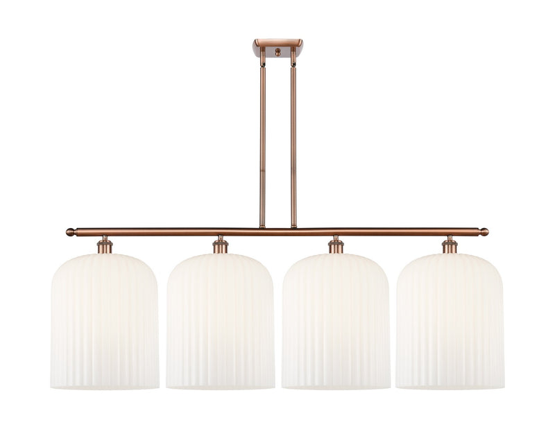 Innovations 516-4I-AC-G559-12GWH Four Light Island Pendant, Antique Copper