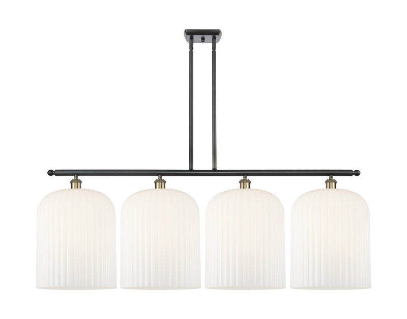 Innovations 516-4I-BAB-G559-12GWH Four Light Island Pendant, Black Antique Brass
