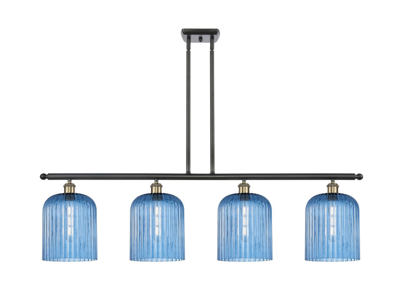 Innovations 516-4I-BAB-G559-8BL Four Light Island Pendant, Black Antique Brass