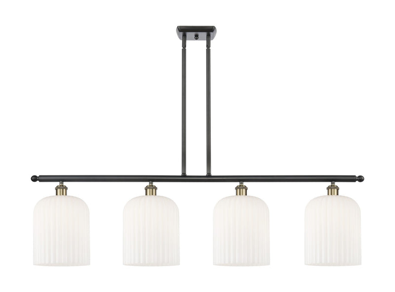 Innovations 516-4I-BAB-G559-8GWH Four Light Island Pendant, Black Antique Brass