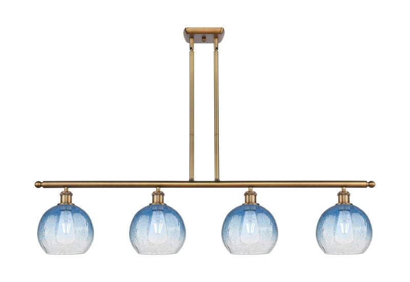 Innovations 516-4I-BB-G483-8SB Four Light Island Pendant, Brushed Brass