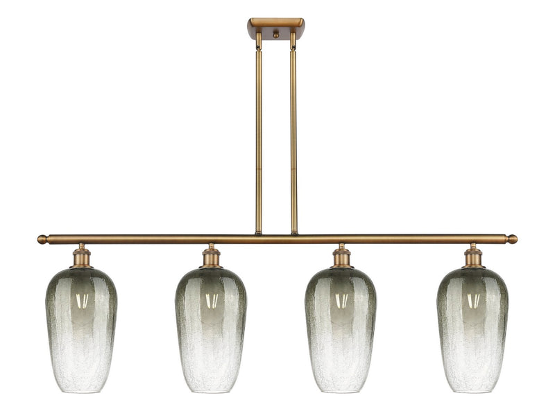 Innovations 516-4I-BB-G484-7SL Four Light Island Pendant, Brushed Brass