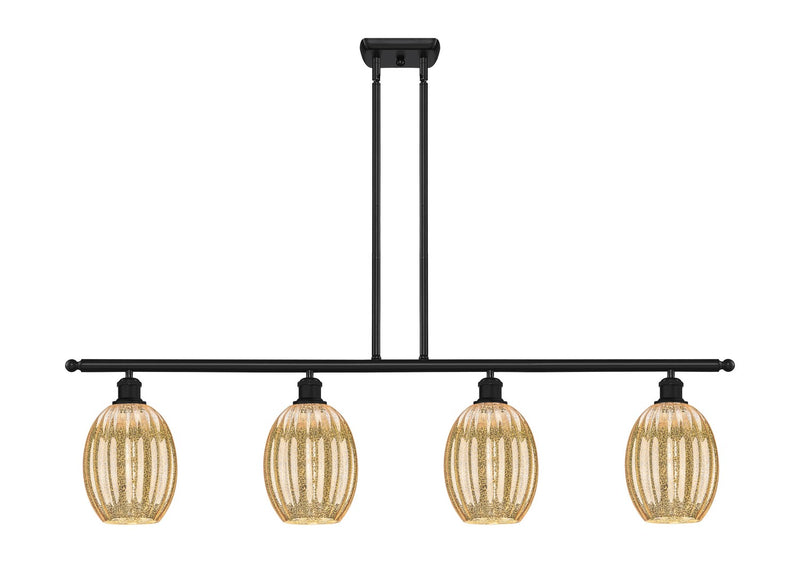 Innovations 516-4I-BK-G459-6ME Four Light Island Pendant, Matte Black