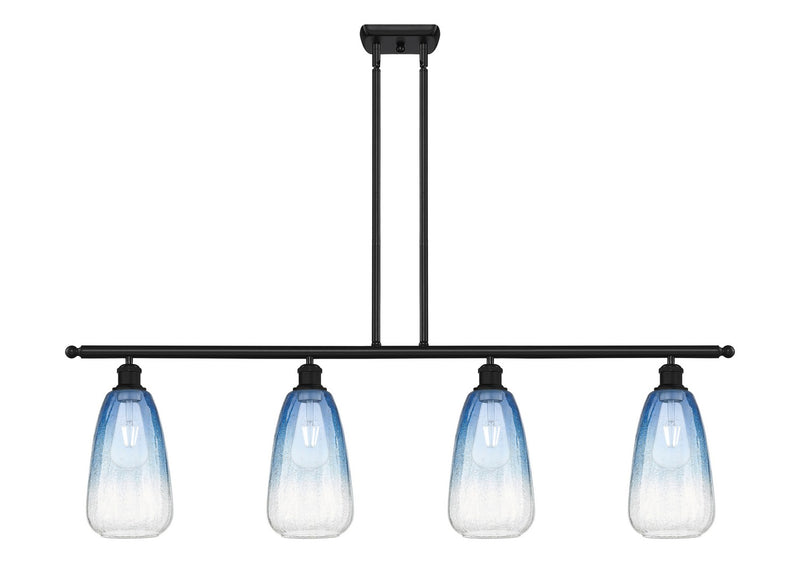 Innovations 516-4I-BK-G480-6SB Four Light Island Pendant, Matte Black