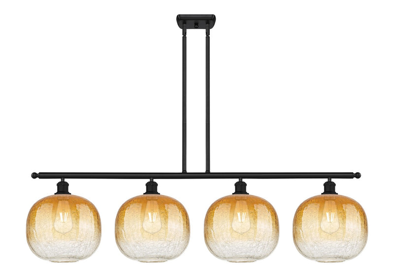 Innovations 516-4I-BK-G481-10AM Four Light Island Pendant, Matte Black
