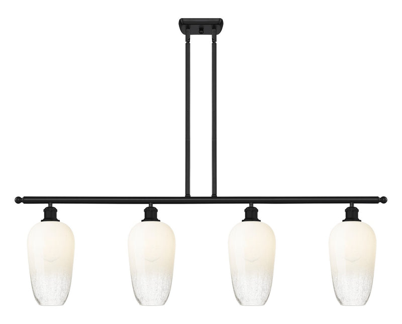 Innovations 516-4I-BK-G484-7OP Four Light Island Pendant, Matte Black