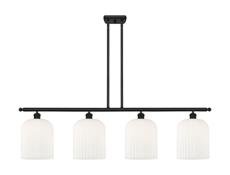 Innovations 516-4I-BK-G559-8GWH Four Light Island Pendant, Matte Black