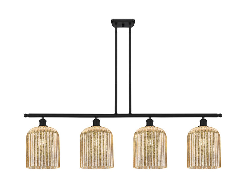 Innovations 516-4I-BK-G559-8ME Four Light Island Pendant, Matte Black