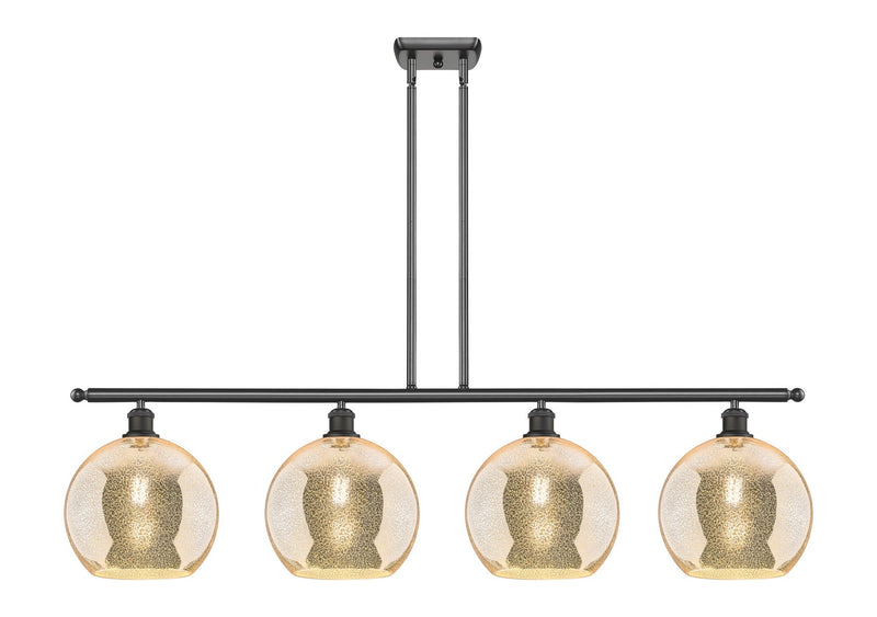 Innovations 516-4I-OB-G128-10 Four Light Island Pendant, Oil Rubbed Bronze