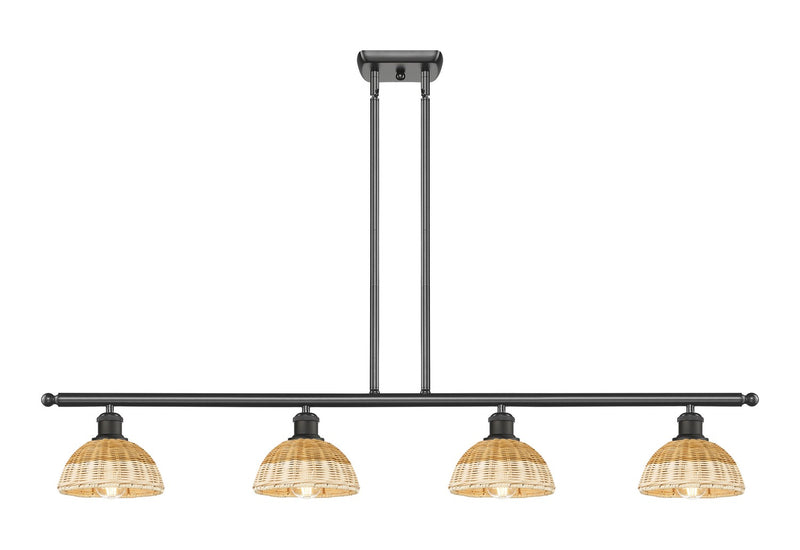Innovations 516-4I-OB-NBD2-75-NAT Four Light Island Pendant, Oil Rubbed Bronze