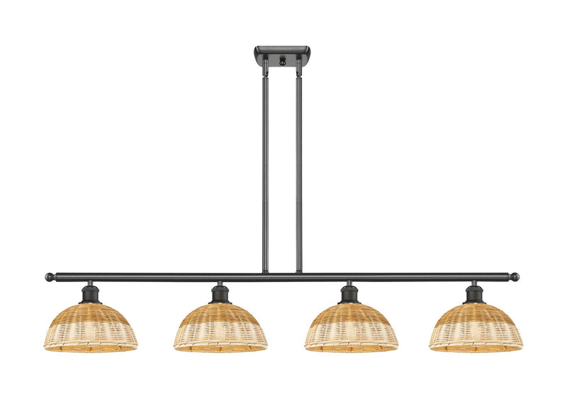 Innovations 516-4I-OB-NBD2-9-NAT Four Light Island Pendant, Oil Rubbed Bronze
