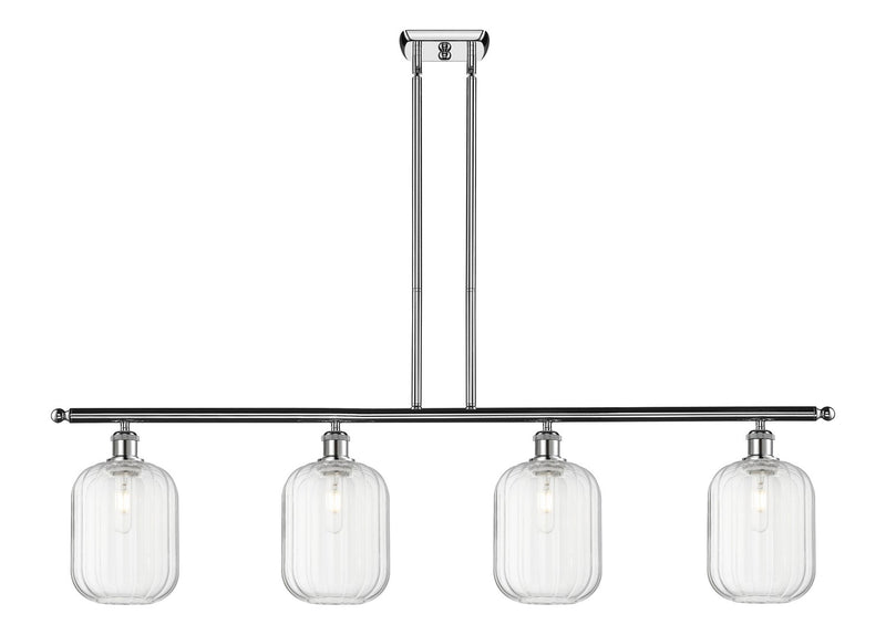 Innovations 516-4I-PC-G460-7CL Four Light Island Pendant, Polished Chrome
