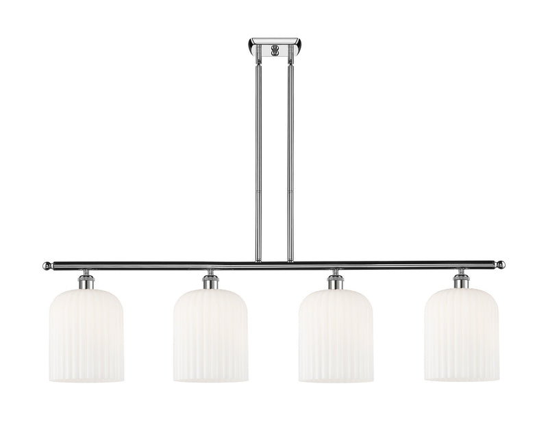 Innovations 516-4I-PC-G559-8GWH Four Light Island Pendant, Polished Chrome