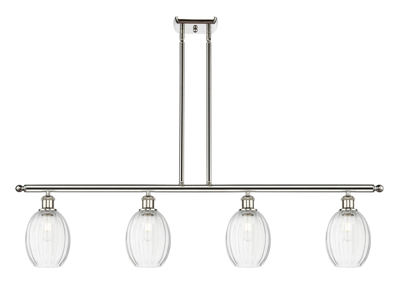 Innovations 516-4I-PN-G459-6CL Four Light Island Pendant, Polished Nickel