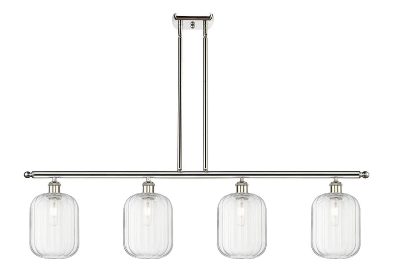 Innovations 516-4I-PN-G460-7CL Four Light Island Pendant, Polished Nickel