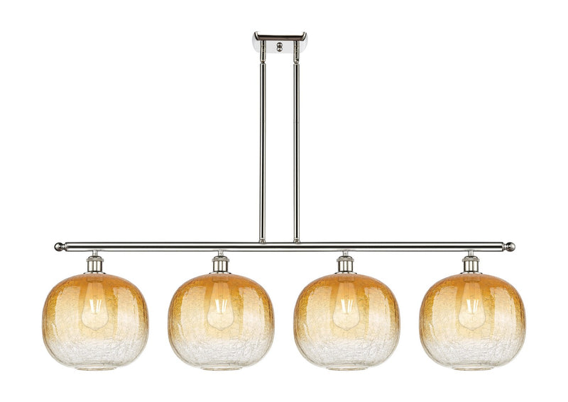 Innovations 516-4I-PN-G481-10AM Four Light Island Pendant, Polished Nickel