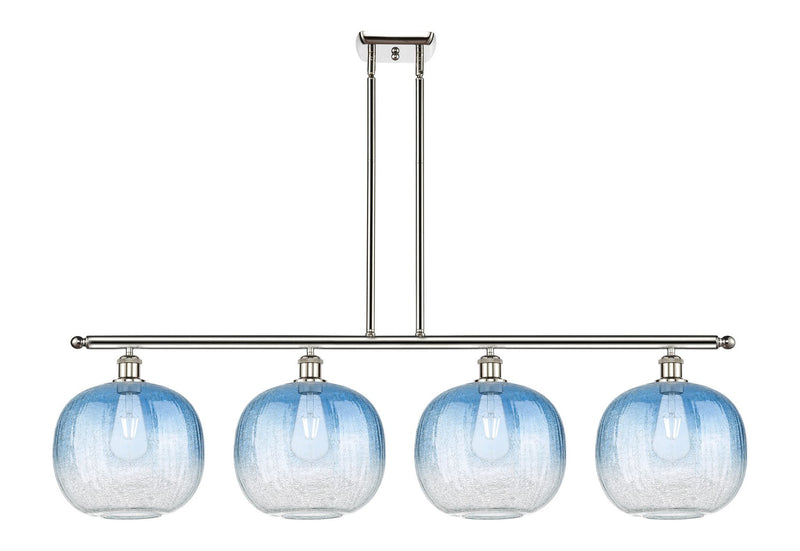 Innovations 516-4I-PN-G481-10SB Four Light Island Pendant, Polished Nickel