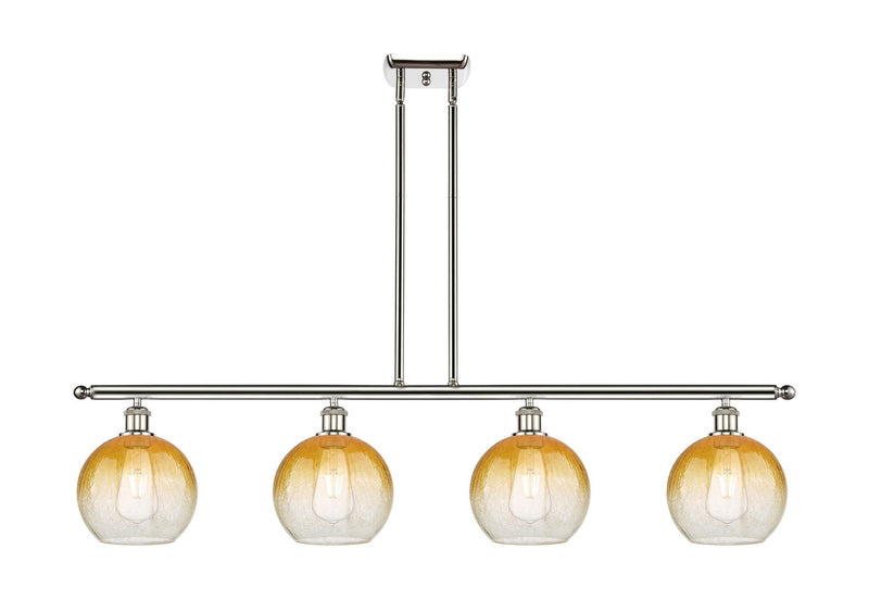 Innovations 516-4I-PN-G483-8AM Four Light Island Pendant, Polished Nickel