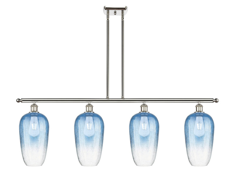 Innovations 516-4I-PN-G484-7SB Four Light Island Pendant, Polished Nickel
