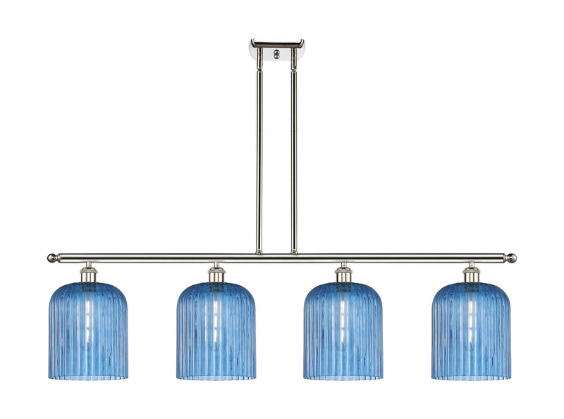 Innovations 516-4I-PN-G559-8BL Four Light Island Pendant, Polished Nickel