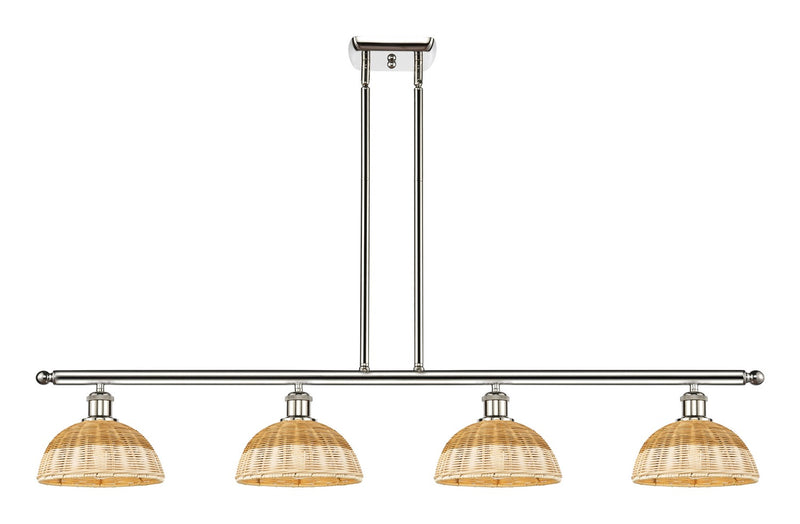 Innovations 516-4I-PN-NBD2-9-NAT Four Light Island Pendant, Polished Nickel