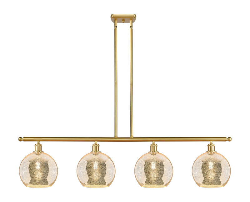 Innovations 516-4I-SG-G128-10 Four Light Island Pendant, Satin Gold