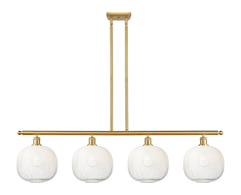 Innovations 516-4I-SG-G481-10OP Four Light Island Pendant, Satin Gold