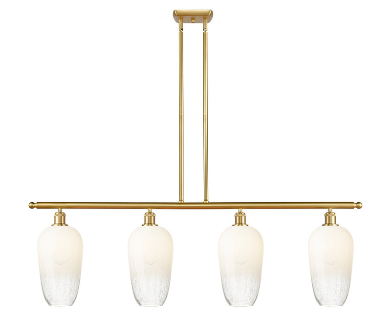 Innovations 516-4I-SG-G484-7OP Four Light Island Pendant, Satin Gold