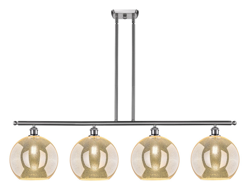 Innovations 516-4I-SN-G128-12 Four Light Island Pendant, Brushed Satin Nickel