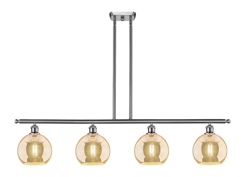 Innovations 516-4I-SN-G128-8 Four Light Island Pendant, Brushed Satin Nickel