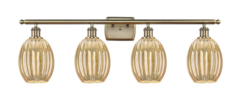 Innovations 516-4W-AB-G459-6ME Four Light Bath Vanity, Antique Brass
