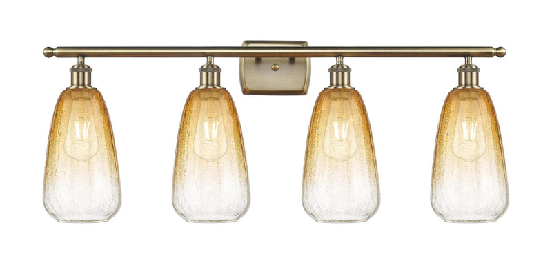 Innovations 516-4W-AB-G480-6AM Four Light Bath Vanity, Antique Brass